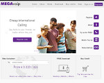 Скриншот страницы сайта megavoip.com