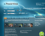 Скриншот страницы сайта powervoip.com