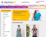 Скриншот страницы сайта mydress24.ru