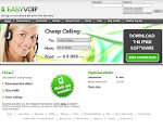 Скриншот страницы сайта easyvoip.com