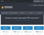 Скриншот страницы сайта vpsdom.ru
