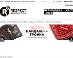 Скриншот страницы сайта shop.respectproduction.com