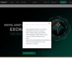 Скриншот страницы сайта dacx.exchange